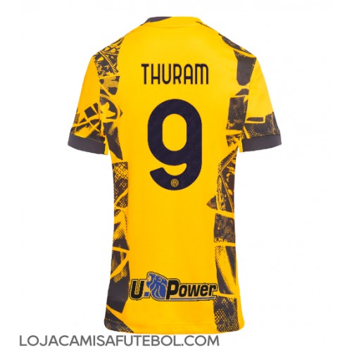 Camisa de Futebol Inter Milan Marcus Thuram #9 Equipamento Alternativo Mulheres 2024-25 Manga Curta